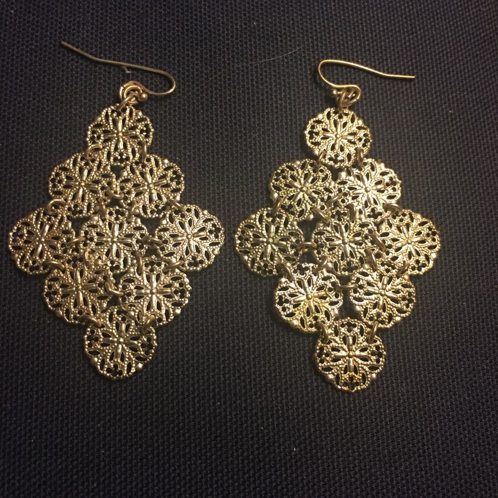 Silver chandelier earrings